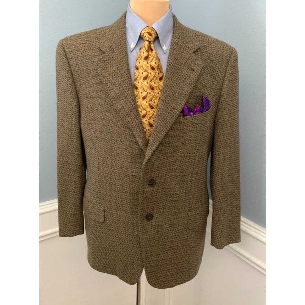 Joseph Abboud Blazer Mens 42S Wool Tweed Twill USA Made Jacket Sportcoat